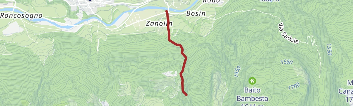 Route map: Rio Gazzolin